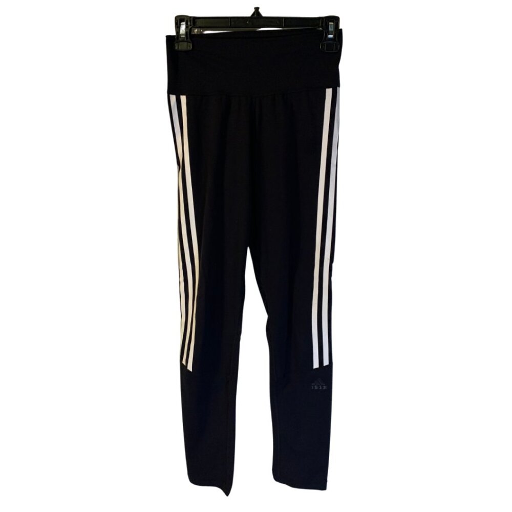 Adidas Believe This Hi Rise Tights Women's Size S 3 Stripes 7/8 Black DH5862